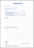 F&L Niederschrift einer Sitzung mit Anwesenheitsliste