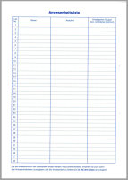 F&L Niederschrift einer Sitzung mit Anwesenheitsliste