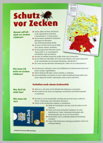 F&L Aushang - Schutz vor Zecken (mit Zeckenkarte)