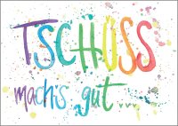 F&L Postkarte zum Kita Abschied - Tschüss - Au revoir