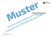 Abschlusszeugnis der Oberschule, Realschulabschluss, gefalzt