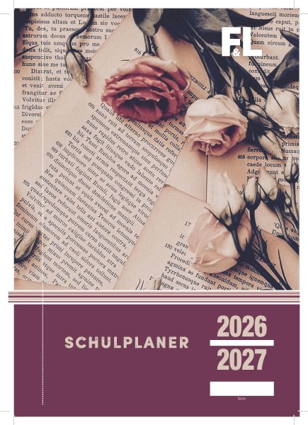 F&L Gymnasial- und Schulplaner 2026/2027 Motiv Flower