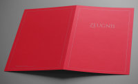Premium Zeugnis-Überreichungsmappe rot metallic mit...