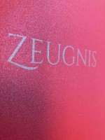Premium Zeugnis-Überreichungsmappe rot metallic mit Silberdruck  - stilvoll und hochwertig mit Eindruck
