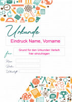 Urkunde neutral DIN A4, Leinenstruktur weiß,...