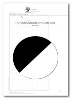 Einzelblatt kariert, mit Kopfteil, Korrekturrand 6,5 cm,...