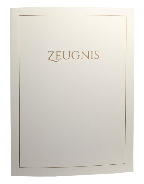 Innovative Überreichungs- und Präsentationsmappe elfenbein, CoffeeCup Paper + Druck gold