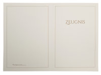 Innovative Überreichungs- und Präsentationsmappe elfenbein, CoffeeCup Paper + Druck gold