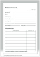 Block für den Ausbildungsnachweis / Berichtsheft...