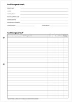 Block für den Ausbildungsnachweis / Berichtsheft für 1 Jahr gewerblich-technische Berufsausbildung, täglicher Eintrag Mo-So