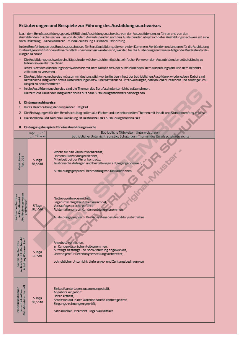 Berichtsheft Für Deine Ausbildung - Tägliche Einträge Inkl. Sonntag | 1 Jahr Praktische Berufsausbildung
