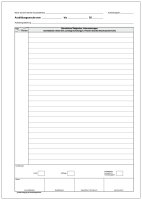 Ausbildungsnachweis / Berichtsheft als Abreißblock  für 1 Jahr  kaufmännische Berufsausbildung, wöchentlicher Eintrag