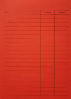 Lesekarte für den Bücherverleih, rot, DIN A6