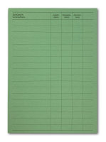 Lernmittelbestandskarte grün, Karton
