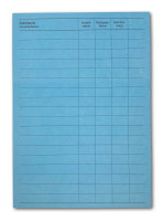 Lernmittel - Bestandskarte, blau, DIN A6