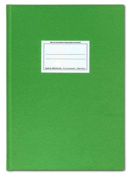 F&L – Protokollbuch DIN A4, liniert, grün
