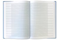 F&L – Protokollbuch DIN A4, blau, kariert