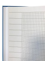 F&L – Protokollbuch DIN A4, blau, kariert