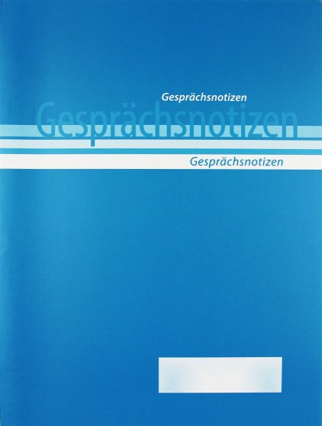 Gesprächsnotizen / Protokollbuch mit Vordruck DIN A4, Spiralbindung, blau