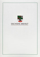 Überreichungsmappe mit Landeswappen Sachsen-Anhalt