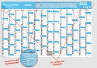 Schuljahres - Wandkalender XXL für das Schuljahr 2023/24