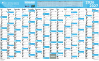 Schuljahres - Wandkalender XXL für das Schuljahr...