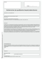 Nichterreichen des qualifizierten Hauptschulabschlusses