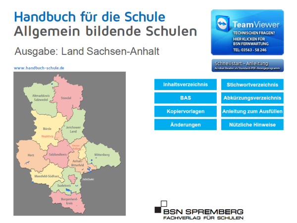 Handbuch für allgemein bildende Schulen Sachsen-Anhalt – Aktuelles Schulrecht, Vorschriften & 650+ rechtsgültige Vorlagen für Schulleitung, Lehrkräfte und Verwaltung
